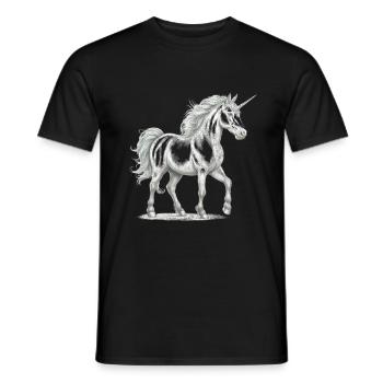Licornes, Licorne, Animaux mythiques, Personnage de conte de fées - T-shirt homme - noir - Devant - AI Model Male 178 light (178cm)