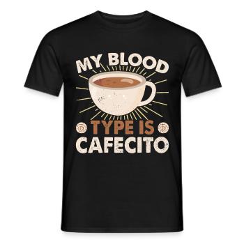 Spanisches Kaffeedesign „cafecito & Concha Lovers“ - Männer T-Shirt - Schwarz - Vorne - AI Model Male 178 light (178cm)