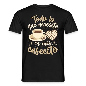 Spanish Concha design by Cafecito for - Men's T-Shirt - black - Front - AI Model Male 178 light (178cm)