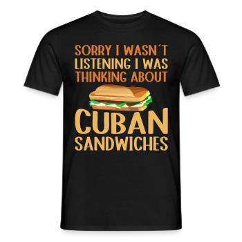 Cuban Sandwich Food Master Für Sandwich-liebhaber - Männer T-Shirt - Schwarz - Vorne - AI Model Male 178 light (178cm)