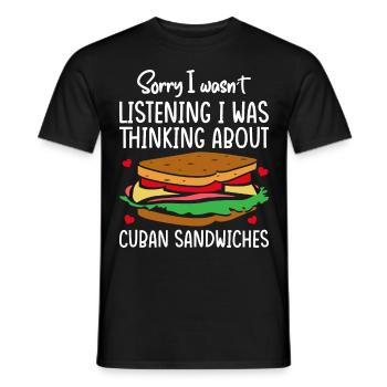Cuban Sandwich Peanut Butter for Men and Women - Men's T-Shirt - black - Front - AI Model Male 178 light (178cm)