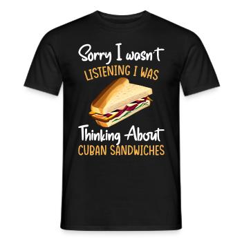 Cuban Sandwich Peanut Butter for Men and Women - Men's T-Shirt - black - Front - AI Model Male 178 light (178cm)
