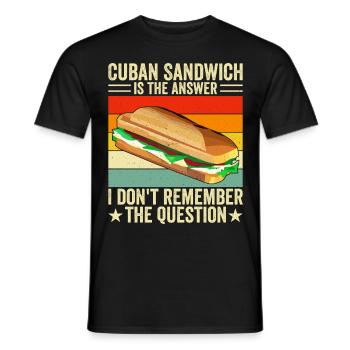 Sandwich Master Deli Sub Lover Sandwich Day Food - Men's T-Shirt - black - Front - AI Model Male 178 light (178cm)