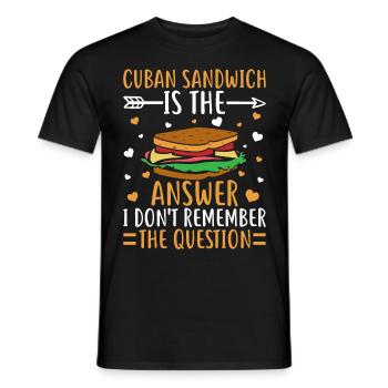 Discover the world of sandwich mastery - Men's T-Shirt - black - Front - AI Model Male 178 light (178cm)