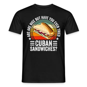 Discover the world of sandwich mastery - Men's T-Shirt - black - Front - AI Model Male 178 light (178cm)