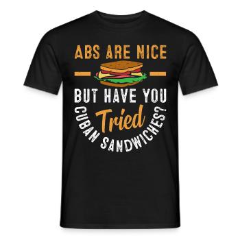Discover the world of sandwich mastery - Men's T-Shirt - black - Front - AI Model Male 178 light (178cm)