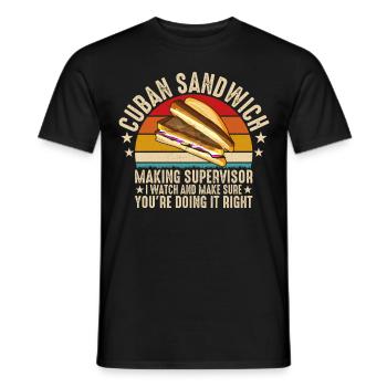 Discover the world of sandwich mastery - Men's T-Shirt - black - Front - AI Model Male 178 light (178cm)