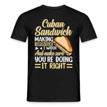 Discover the world of sandwich mastery - Men's T-Shirt - black - Front - AI Model Male 178 light (178cm)