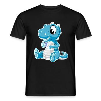 Drino Dinosaurier Drachen Kind Kinder - Männer T-Shirt - Schwarz - Vorne - AI Model Male 178 light (178cm)