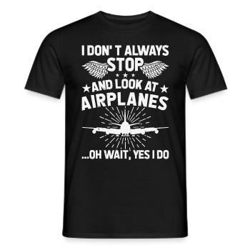 Pilot Flieger Flugzeuge - Männer T-Shirt - Schwarz - Vorne - AI Model Male 178 light (178cm)