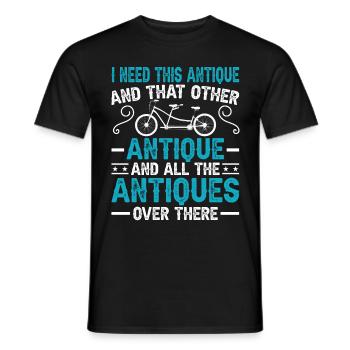 Lustiger Antiker Antique Car Antiquing Collector - Männer T-Shirt - Schwarz - Vorne - AI Model Male 178 light (178cm)