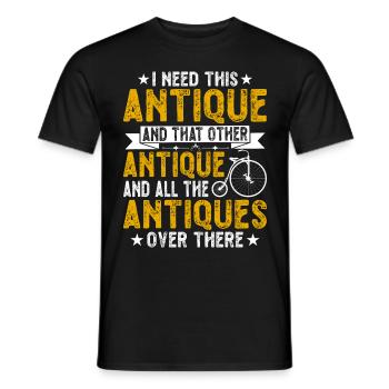 Lustiger Antiker Antique Car Antiquing Collector - Männer T-Shirt - Schwarz - Vorne - AI Model Male 178 light (178cm)