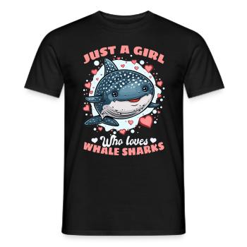 Funny Whale Shark Animal Just A Girl Who Loves - Männer T-Shirt - Schwarz - Vorne - AI Model Male 178 light (178cm)
