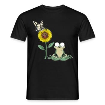 Grenouille, Grenouilles, Crapaud, Amphibien - T-shirt homme - noir - Devant - AI Model Male 178 light (178cm)