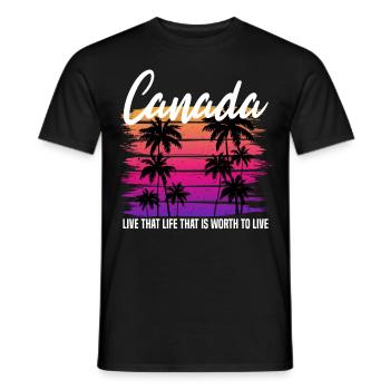 Canada rétro - T-shirt homme - noir - Devant - AI Model Male 178 light (178cm)