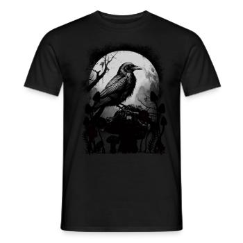 Raven Raven Crow Halloween Crows - Men's T-Shirt - black - Front - AI Model Male 178 light (178cm)