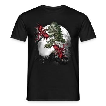 Dragon Dragon Fable Medieval Fairy Tale Myth - Men's T-Shirt - black - Front - AI Model Male 178 light (178cm)
