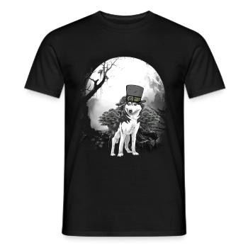 Wehrwolf Wolf Wolves Halloween Medieval Dog - Men's T-Shirt - black - Front - AI Model Male 178 light (178cm)