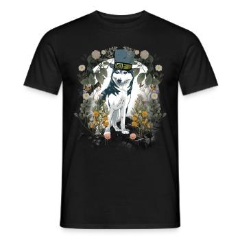 Wehrwolf Wolf Wolves Halloween Medieval Dog - Men's T-Shirt - black - Front - AI Model Male 178 light (178cm)