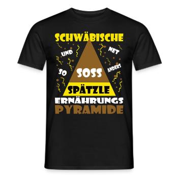 Swabian food pyramid - Men's T-Shirt - black - Front - AI Model Male 178 light (178cm)