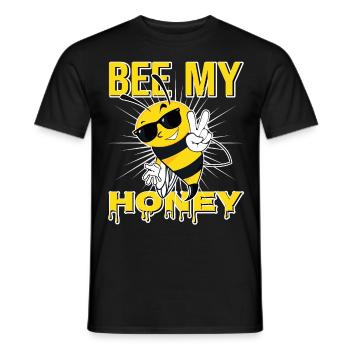 Be My Treasure Bee Love Beekeeper Honey - Men's T-Shirt - black - Front - AI Model Male 178 light (178cm)
