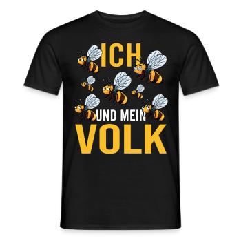 Me and my colony Bees Beekeeping Honey - Men's T-Shirt - black - Front - AI Model Male 178 light (178cm)