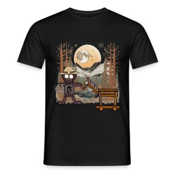 Wild West Rider Horse Cowboy Western Rider - Men's T-Shirt - black - Front - AI Model Male 178 light (178cm)