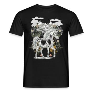 Licorne Licornes Créatures mythiques Animaux mythiques Enfant - T-shirt homme - noir - Devant - AI Model Male 178 light (178cm)