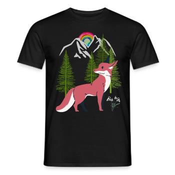 Fuchs Füchse Natur Märchen - Männer T-Shirt - Schwarz - Vorne - AI Model Male 178 light (178cm)