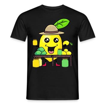 Lemon Lemons Juice Shop Lemon Summer Fruit - Men's T-Shirt - black - Front - AI Model Male 178 light (178cm)