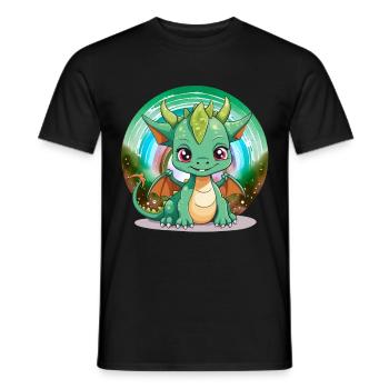 Dragon Kids Dragon Child - T-shirt homme - noir - Devant - AI Model Male 178 light (178cm)