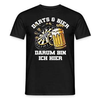 Retro Dart / Dartboard for Darts Players - Men's T-Shirt - black - Front - AI Model Male 178 light (178cm)