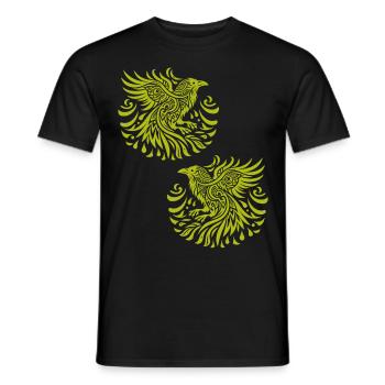Crow Raven Birds Occult Crows Raven Raven - Men's T-Shirt - black - Front - AI Model Male 178 light (178cm)