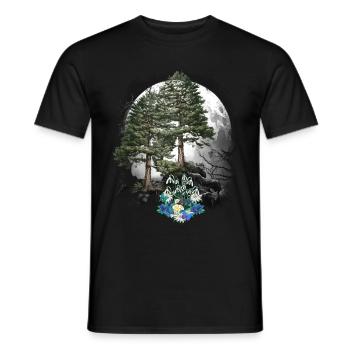 Forêt Nature Printemps Fleurs Conifères Forêt Arbres Arbre - T-shirt homme - noir - Devant - AI Model Male 178 light (178cm)