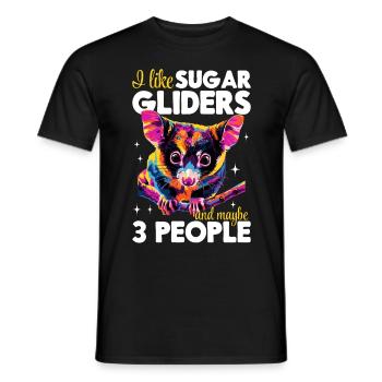 Funny Sugar Glider Animal I Like Sugar Gliders - Männer T-Shirt - Schwarz - Vorne - AI Model Male 178 light (178cm)