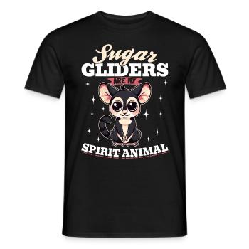 Funny Sugar Glider Animal Sugar Gliders - Men's T-Shirt - black - Front - AI Model Male 178 light (178cm)