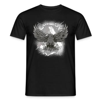 Halloween Crow Crows Raven Occult Birds - Men's T-Shirt - black - Front - AI Model Male 178 light (178cm)