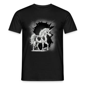 Licornes, Licornes, Créatures Mythiques, Créatures Mythiques, Mystique - T-shirt homme - noir - Devant - AI Model Male 178 light (178cm)