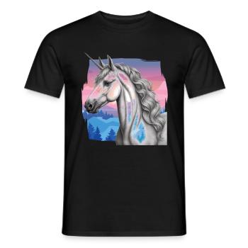 Licorne Licornes Créatures mythiques Animaux mythiques Enfant Cheval - T-shirt homme - noir - Devant - AI Model Male 178 light (178cm)