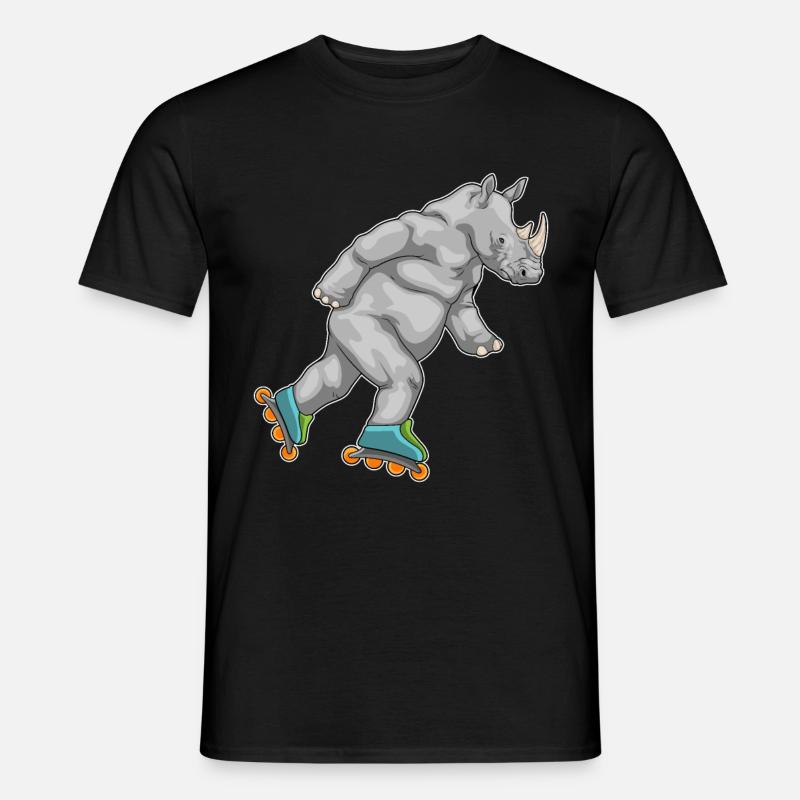Nashorn Inline skating Rollschuhe - Männer T-Shirt - Schwarz