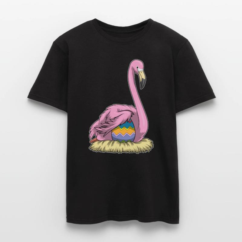 Flamingo Easter Easter Egg Nest Men's T-shirt