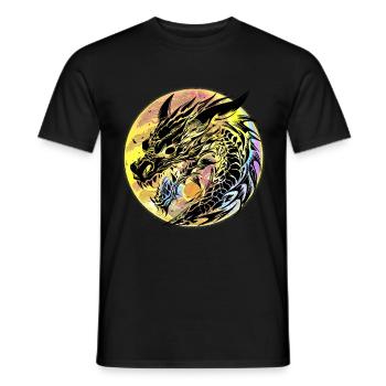 Drachen Drache Fabeltiere Fabelwesen Märchen - Männer T-Shirt - Schwarz - Vorne - AI Model Male 178 light (178cm)