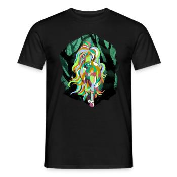Wald Pferd Pferde Gaul Kind Kinder - Männer T-Shirt - Schwarz - Vorne - AI Model Male 178 light (178cm)