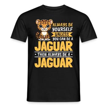 Drôle d’animal jaguar Soyez toujours vous-même - T-shirt homme - noir - Devant - AI Model Male 178 light (178cm)