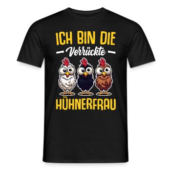 poulet poulets maman grand-mère cadeau dictons - T-shirt homme - noir - Devant - AI Model Male 178 light (178cm)