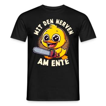 Stress Gestresst Nerven Arbeit Geschenk Spruch - Männer T-Shirt - Schwarz - Vorne - AI Model Male 178 light (178cm)