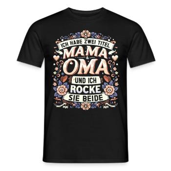 Geschenk Oma Baby Nachwuchs Mama Sprüche - Männer T-Shirt - Schwarz - Vorne - AI Model Male 178 light (178cm)