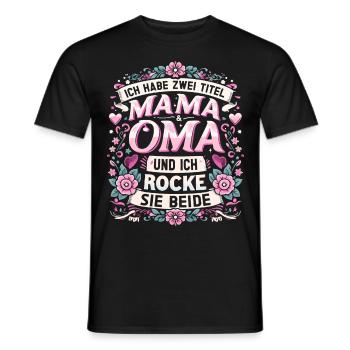 Geschenk Oma Baby Nachwuchs Mama Sprüche - Männer T-Shirt - Schwarz - Vorne - AI Model Male 178 light (178cm)