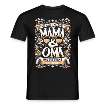 Geschenk Oma Baby Nachwuchs Mama Sprüche - Männer T-Shirt - Schwarz - Vorne - AI Model Male 178 light (178cm)