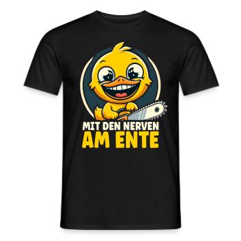 Stress Gestresst Nerven Arbeit Geschenk Spruch - Männer T-Shirt - Schwarz - Vorne - AI Model Male 178 light (178cm)